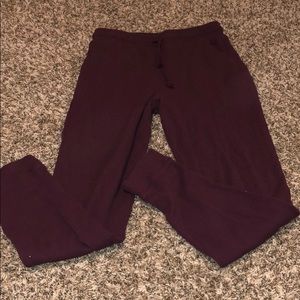 Dark Maroon jogger sweats